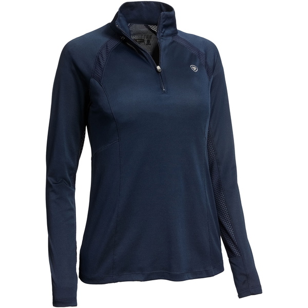 Ariat Womens Sunstopper 2 . 0 1 / 4 Zip Base Layer Top - Navy